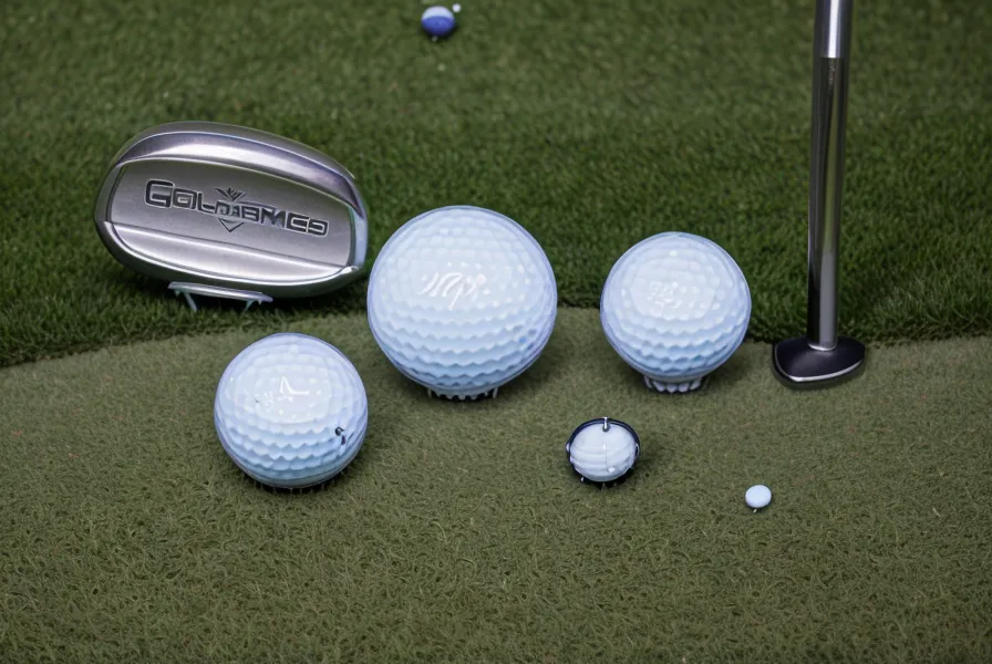 Close-up of a SkyTrak launch monitor on a garage hitting mat.