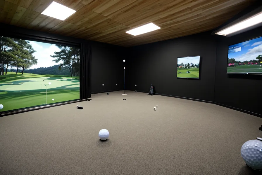 Computer screen in a garage simulator setup showing a sold-out notice during a swag golf headcover drop