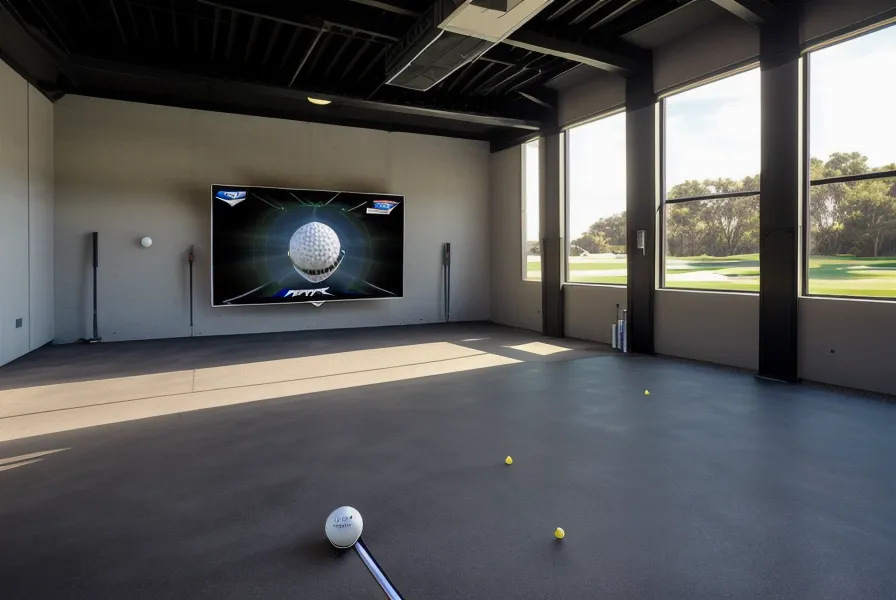 Close-up of a SkyTrak launch monitor in a garage hitting bay.