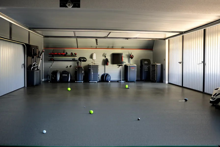 Two-car garage golf simulator setup at the center of every garage simulator gear sourcing decision
