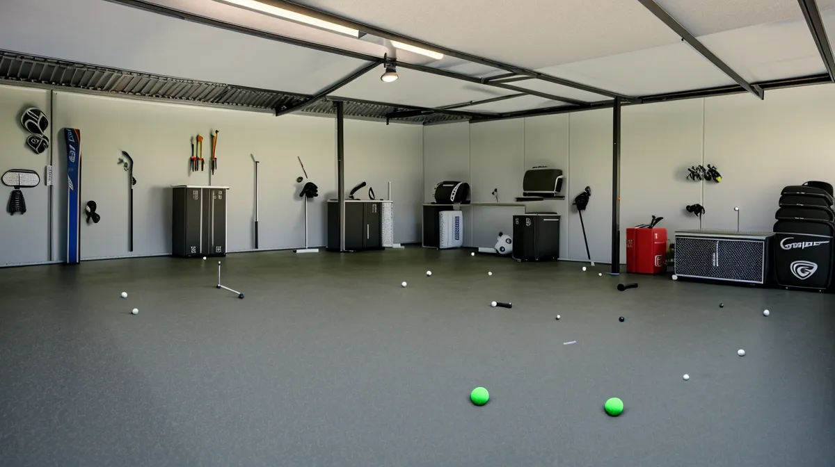 Real Garage Golf Simulator Space Requirements for a Full Swing